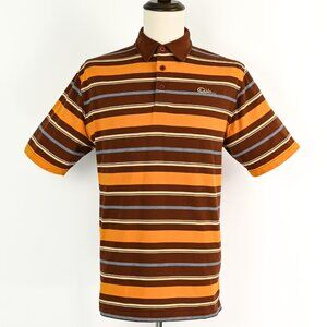 Men's Brown & Orange Striped OSIRIS SHOES Skate Polo - XL